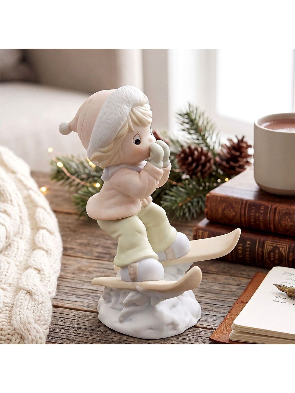 Vtg Precious Moments 524905 It's So Uplifting Skiing Friend Figurine 1992 - 6"